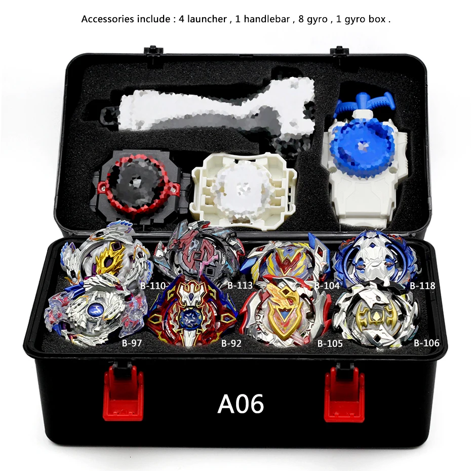 Beyblade Burst Toys B-127 Bables Bayblade Arena коробка для хранения пусковое устройство тупи Металл Fusion Бог волчок Bey Blade лезвия игрушки - Цвет: A06