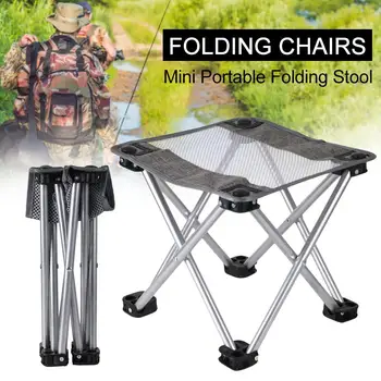 

Mini Portable Folding Stool Outdoor Chair For BBQ Camping Fishing Travel Hiking Garden Beach Oxford Cloth Seat With Carry Bag