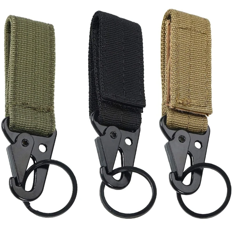 Tactical Gear Carabiner Clip Hook O-ring Buckle Key Holder for Outdoor Sport Hiking Backpack