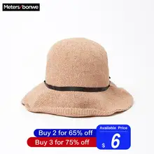 Metersbonwe, женская летняя шляпа, Пляжная Панама, женская кепка, модная, повседневная, с плоским козырьком, шляпы от солнца для женщин