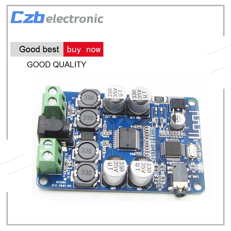 

TDA7492P Bluetooth Audio Receiver Power Amplifier Board With AUX Interface 25WX25W Mini Amplifiers Diy Dual channel