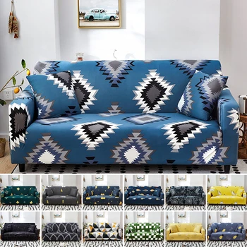 

Printed Sectional Stretch Sofa Slipcovers Elastic Stretch Sofa Cover For Living Room Cover Armchair Cover 1/2/3/4-Seat