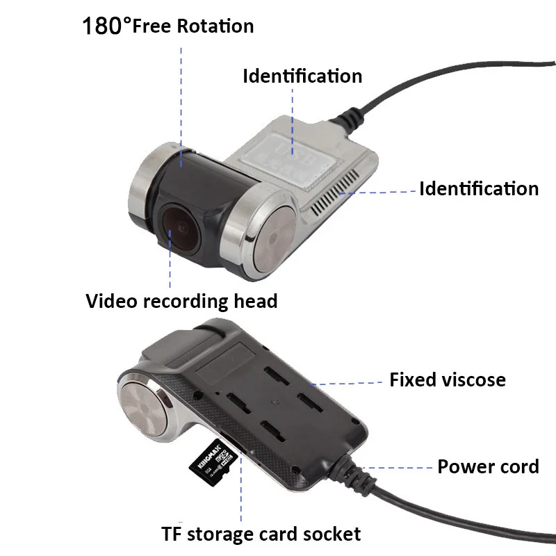 1080P HD навигация скрытый рекордер U2 USB автомобильная камера DVR 170 ° ADAS Dash Cam монитор Поддержка TF карта g-сенсор мини Автомобильные видеорегистраторы