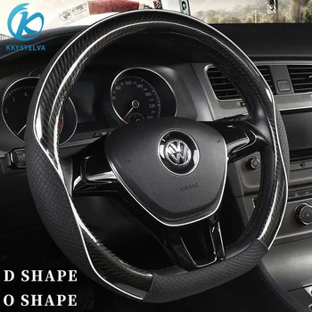 

D Shape O shape Car Steering Wheel Cover Non-slip PU Leather for POLO GOLF 7 Scirocco Suzuki Swift Nissan Rogue High Quality