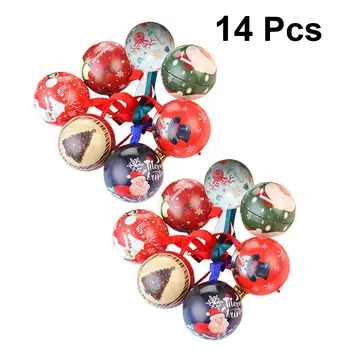 

14pcs Christmas Ball Shape Gift Boxes Round Ball Candy Boxes Hanging Gift Packaging Boxes Party Favors (Random Style)