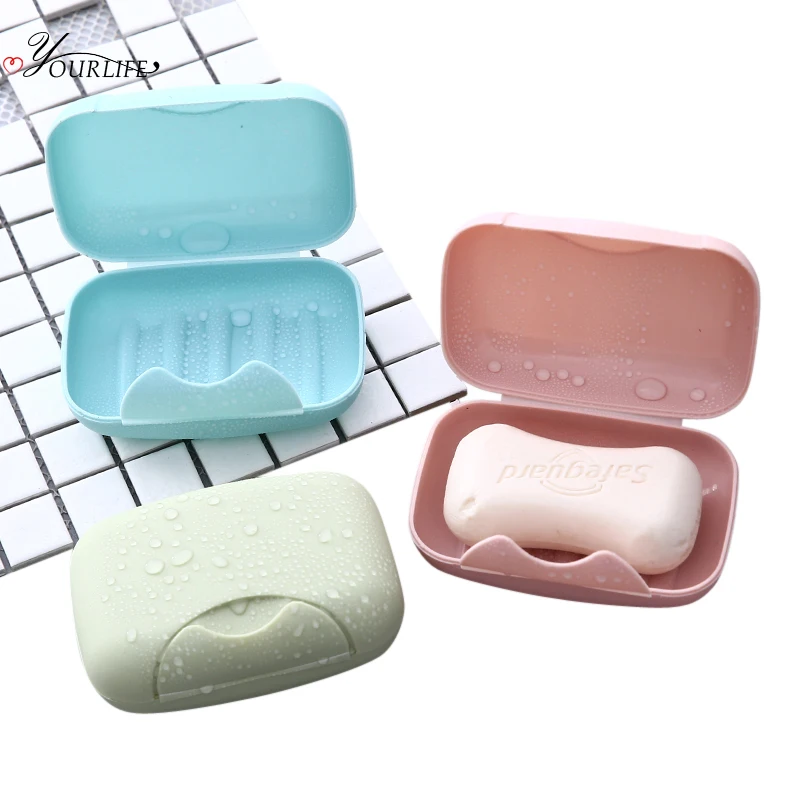 

OYOURLIFE Creative Portable Waterproof Soap Dish With Cover Outdoor Travel Dust-proof Soap Case Soap Box Bathroom Accessories
