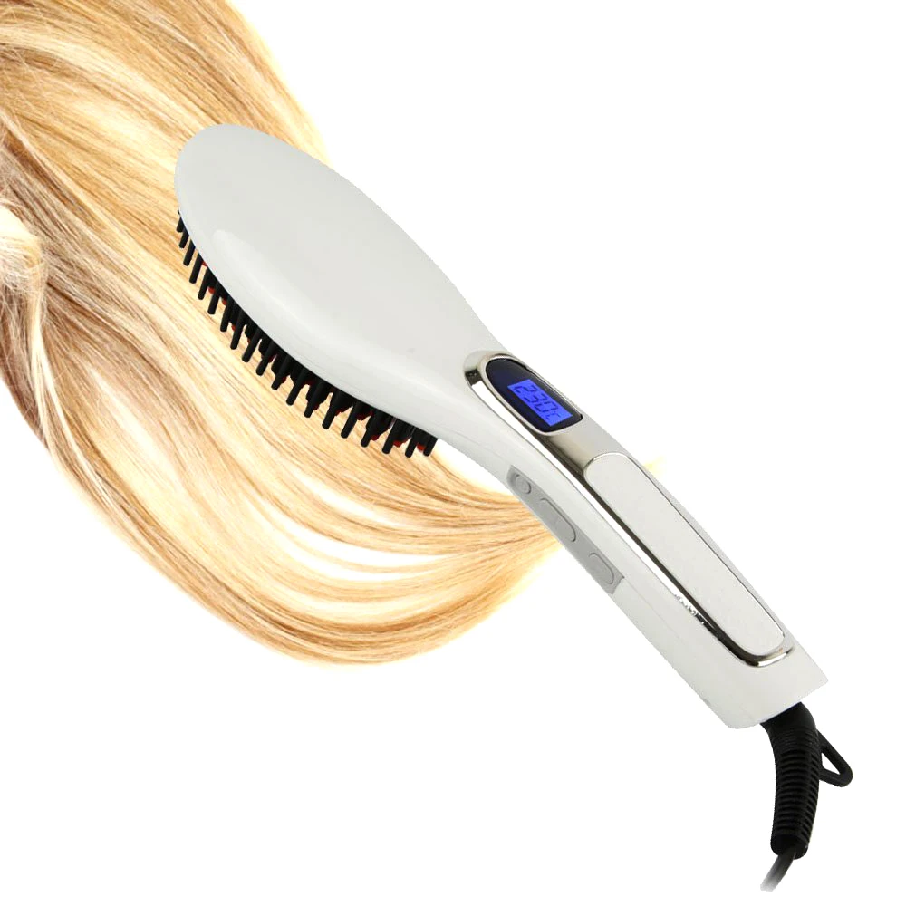 

2 in 1 Hair Straightener Comb Irons Electric Straightening Brush Quick Heating Hair Styling Straight Brush Solve Tangled Hair