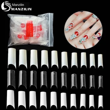 

Hot Selling Water Pipe Nail Large C Nail Plastic Fake Nail French Fake Nail Piece 500 Pieces