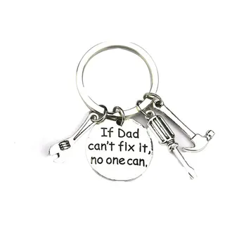 

Father's Day gift gadget metal key ring Zinc alloy metal Pendant keychain Beautiful Inscription Tag Exquisite gift