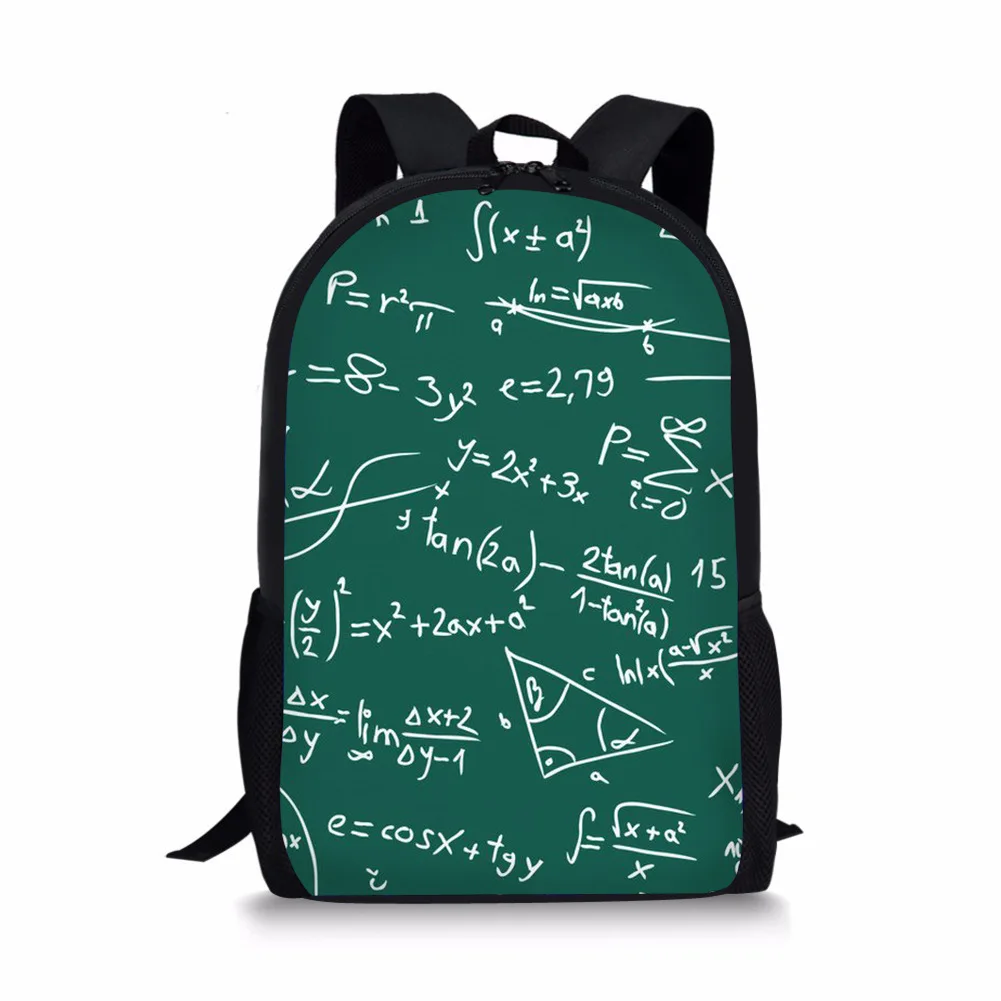 

Mathematical Formula Trigonometric Backpack Creative Index Pattern Backpack College Straight A Student School Bag