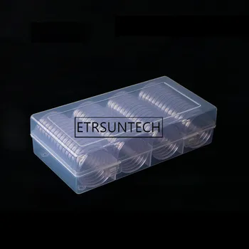

40sets Clear Round 41mm Direct Fit Coin Capsules Holder Display Collection Case With Storage Box For 1 oz American Silver Eagles
