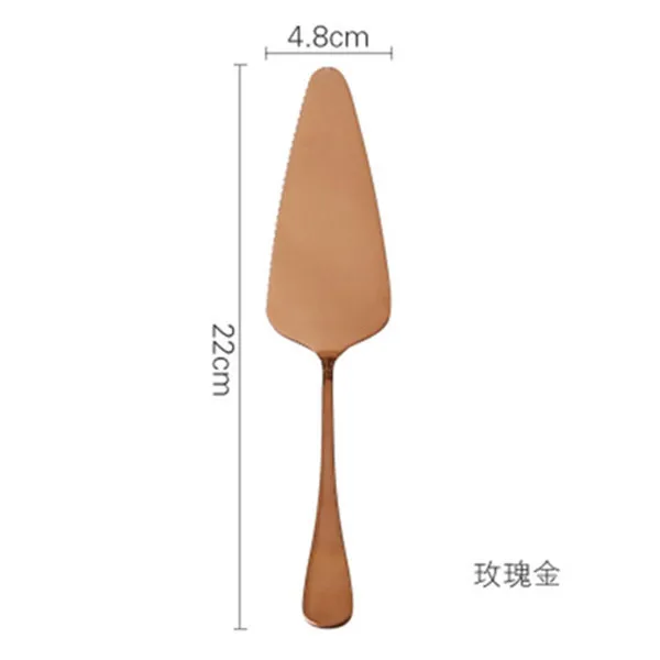 rose gold Шикарный из нержавеющей стали для пиццы резак золотого, серебряного цвета пиццы лопатка для торта масла сыра десерт, мороженое шпатель кухонные принадлежности для выпечки - Цвет: rose gold