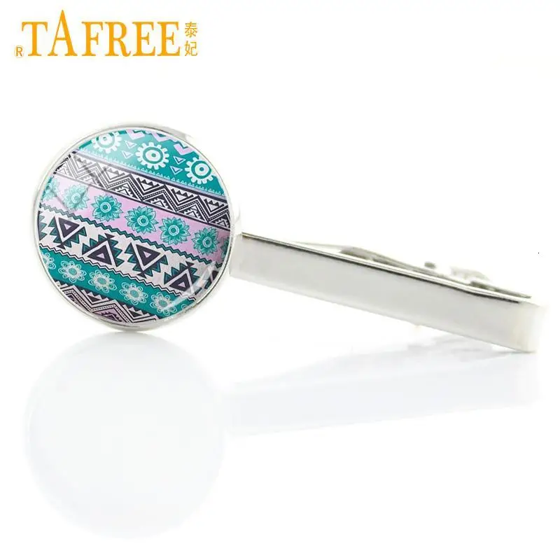 TAFREE, изысканный модный кабошон в стиле Пейсли из стекла, мужские Зажимы для галстука, булавки, геометрические, Богемия, хиппе, мандала, ювелирное изделие, а382