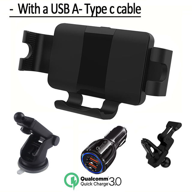 Fast Car Wireless Charger Fold Screen Phone Mount Holder Station For Samsung Galaxy Fold 2 3 iPhone 13 Pro Max Huawei Mate X