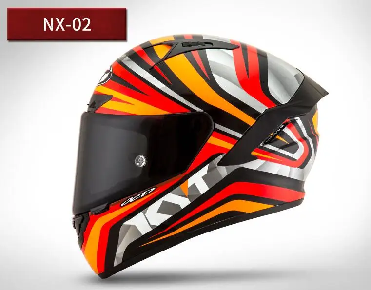 Мотоциклетный шлем из углеродного волокна, мужской Полнолицевой шлем, Солнцезащитный Анти-туман, крутой локомотив, четыре сезона, спортивный шлем - Цвет: 2
