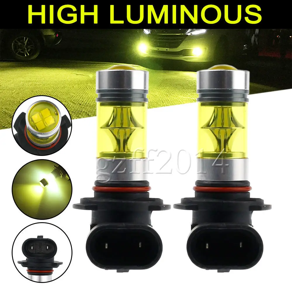 2X H8 H11 9005 HB3 9006 HB4 Противотуманные фары Дневные Фары Светильник СВЕТОДИОДНЫЙ H7 H1 H3 Canbus LED DRL вождения автомобиля бег противотуманные лампы 20 светодиодный 2835 100W 12V белого и желтого цвета