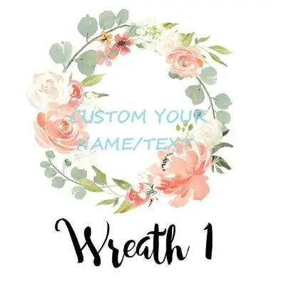 Wreath 1 Персонализировать любой текст язык уникальный логотип покупателя на свадьбу, с надписью "Bride to be" подарки невесте персонализированный Атласный халат кимоно подарок - Цвет: Wreath 1