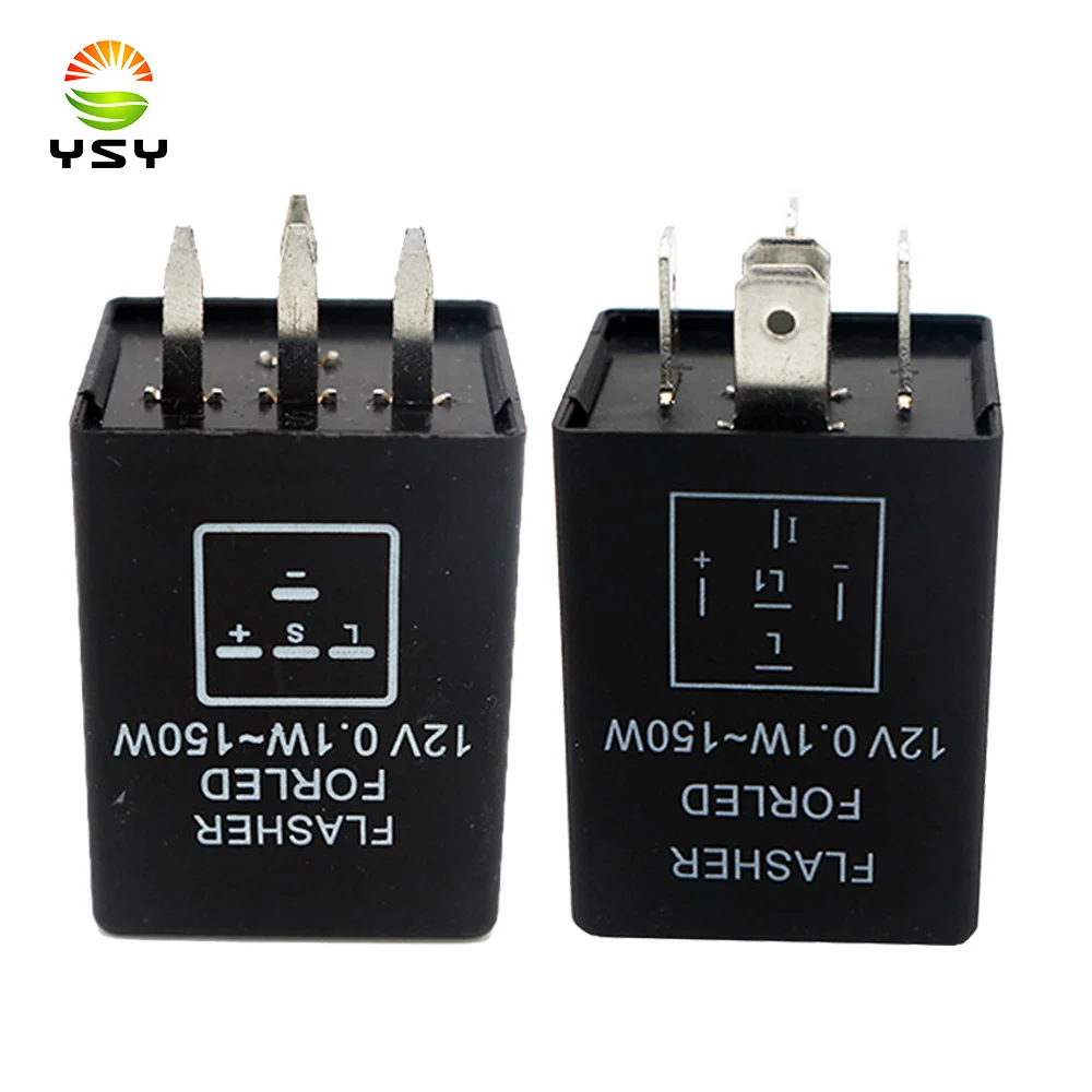 YSY 4Pin 5 Pin Electronic LED Flasher Relay for Turn Signal Bulbs Fix Hyper Flash Rapid Blink Issue For American Car Accessories