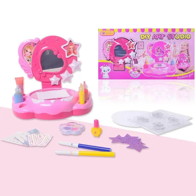 

Makeup Toy Children Play House Girl's Princess Safe Non-toxic Cosmetics Gift Box Toy Set
