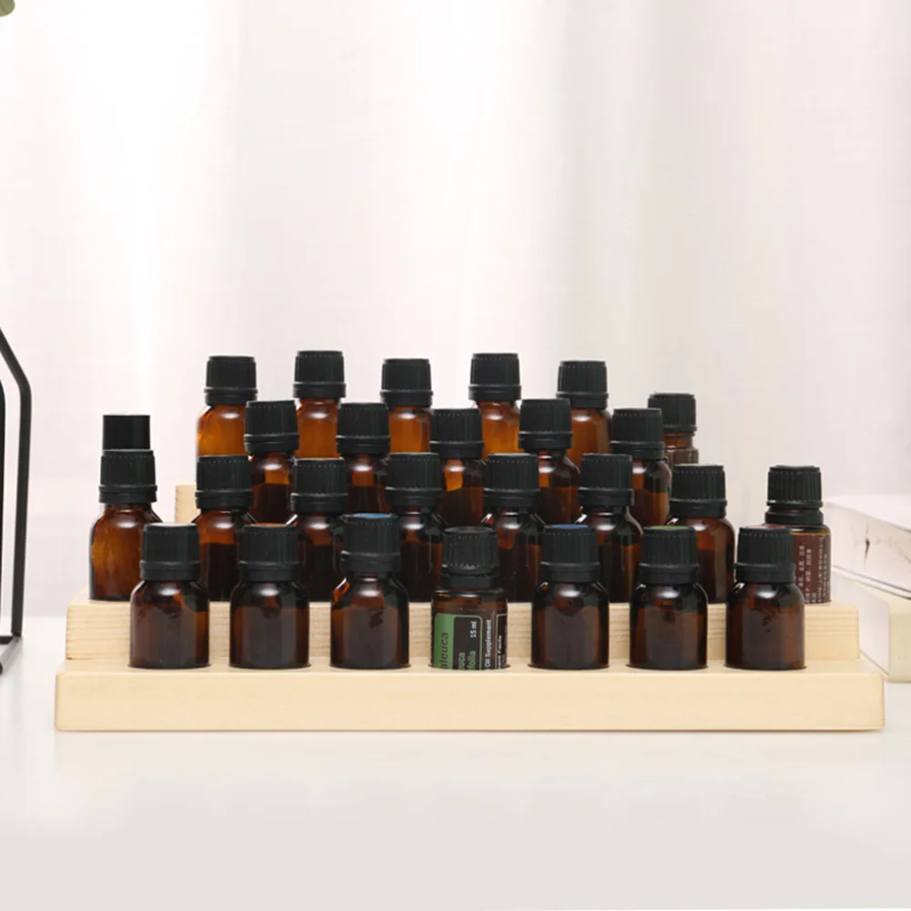 1pc 4-layer 30 Holes Wooden Essential Oil Box Aromatherapy Storage Rotatable Display Stand Desktop rack | Дом и сад