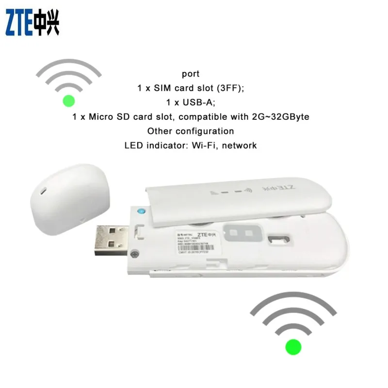 Unlocked Original New 150Mbps ZTE MF79U 4G Modem WiFi Router Dongle Plus 2Pcs Antenna modem stick internet