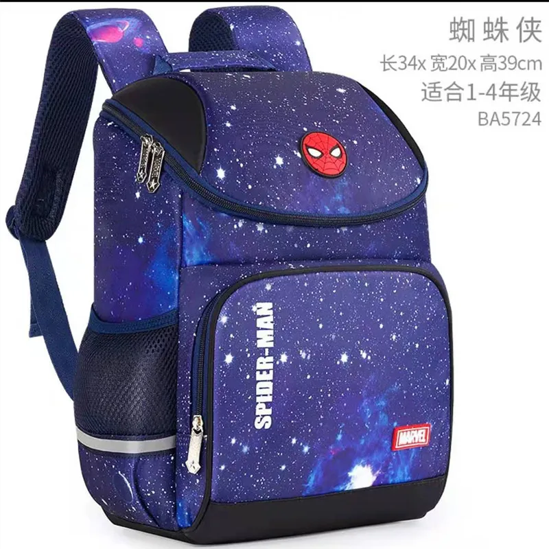 Disney New School Bags for Boys Spider Man Primary Student Avengers Backpack Large Capacity Shoulder Bags Kids Gifts Mochilar