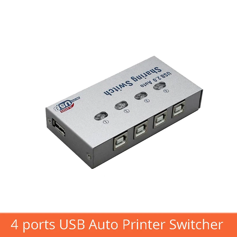 4 порта Usb2.0 Автоматический коммутатор принтера 4 в 1 Usb концентратор мульти ПК обмен один Usb2.0 устройство