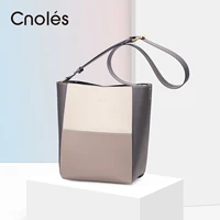 Cnoles Famous Brand Designer 2-IN-1 Leather Gray Crossbody Bag 1