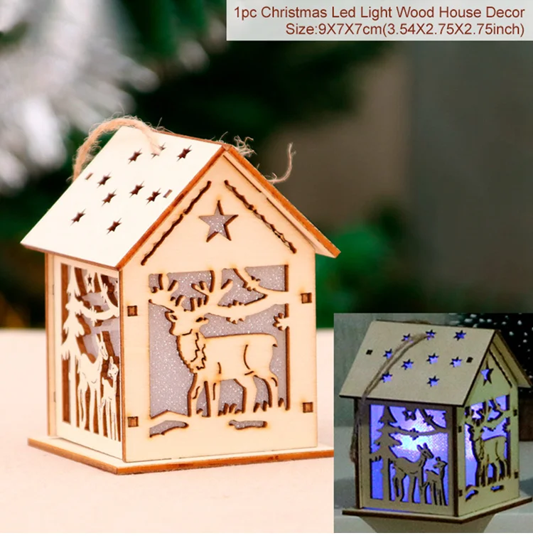 Деревянные украшения с оленями, рождественские украшения для дома, рождественские украшения для дома, подарок на год, Рождественский Декор Noel Navidad - Цвет: 9X7X7cm 04