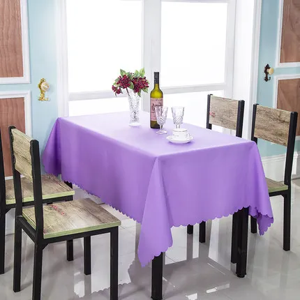 Light Purple 1 шт. мульти размер Современный Прямоугольник обычный отель банкет полиэстер скатерть для ресторана украшение белая скатерть крышка 15 цветов - Цвет: Light Purple