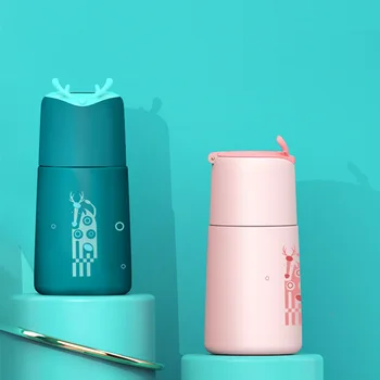 

XW Creative Simple Forest Deer Stainless Steel Insulated Cup Fresh and Lovely Portable Outdoor Mini Readily Glass