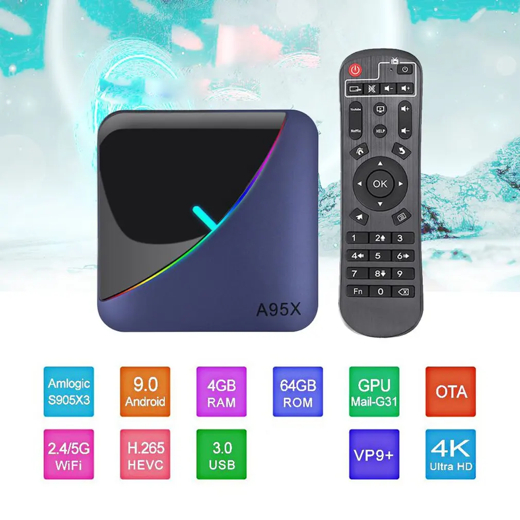 TV BOX X10 PLUS Smart TV Box Android 9.0 Allwinner H6 UHD 4K Media Player 6K Image Decoding 2.4G WiFi Android box set