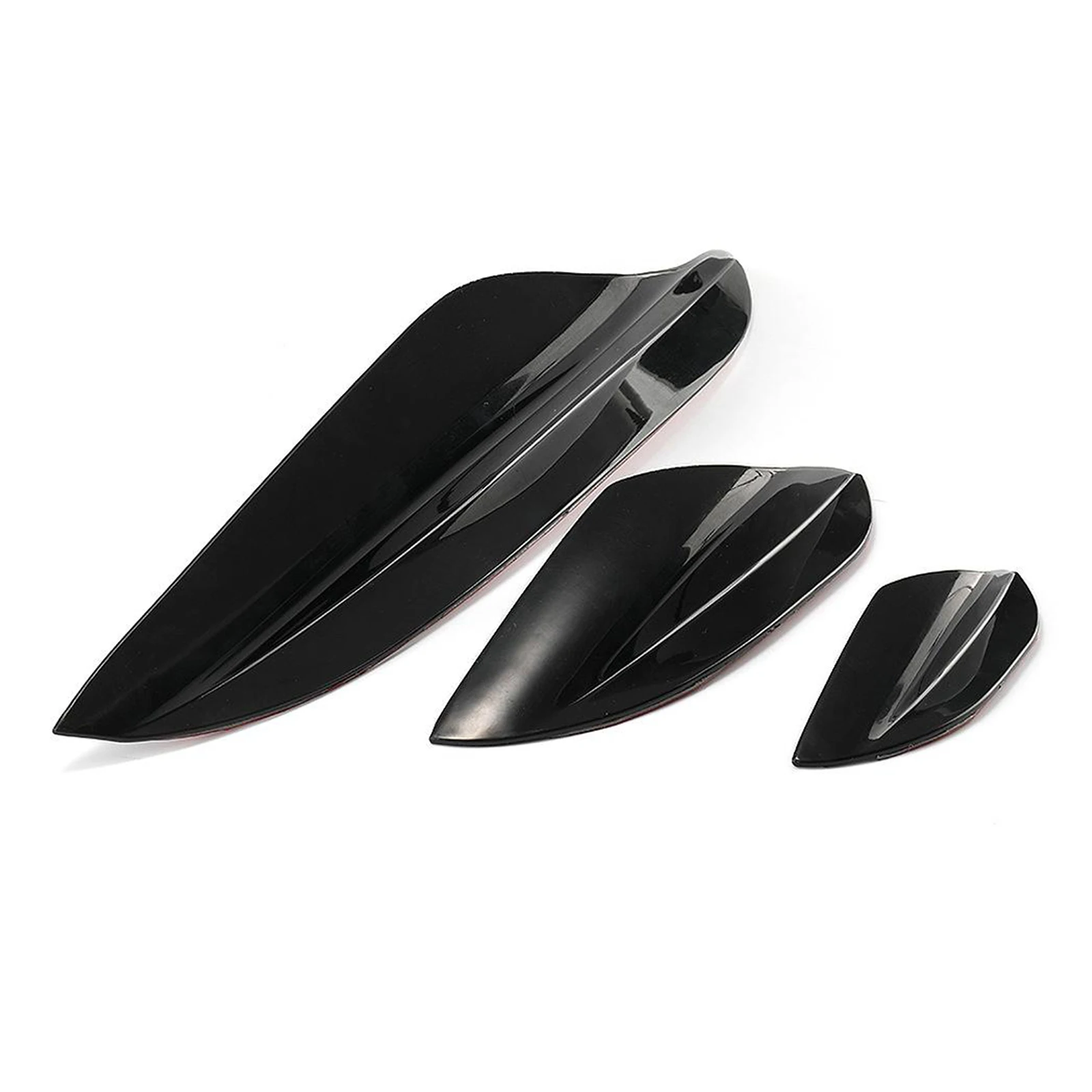  6 Pcs Universal Car Front Bumper Fins Exterior Lip Splitter Carbon Fiber Body Spoiler Canards Valence Plate Sticker Car Styling