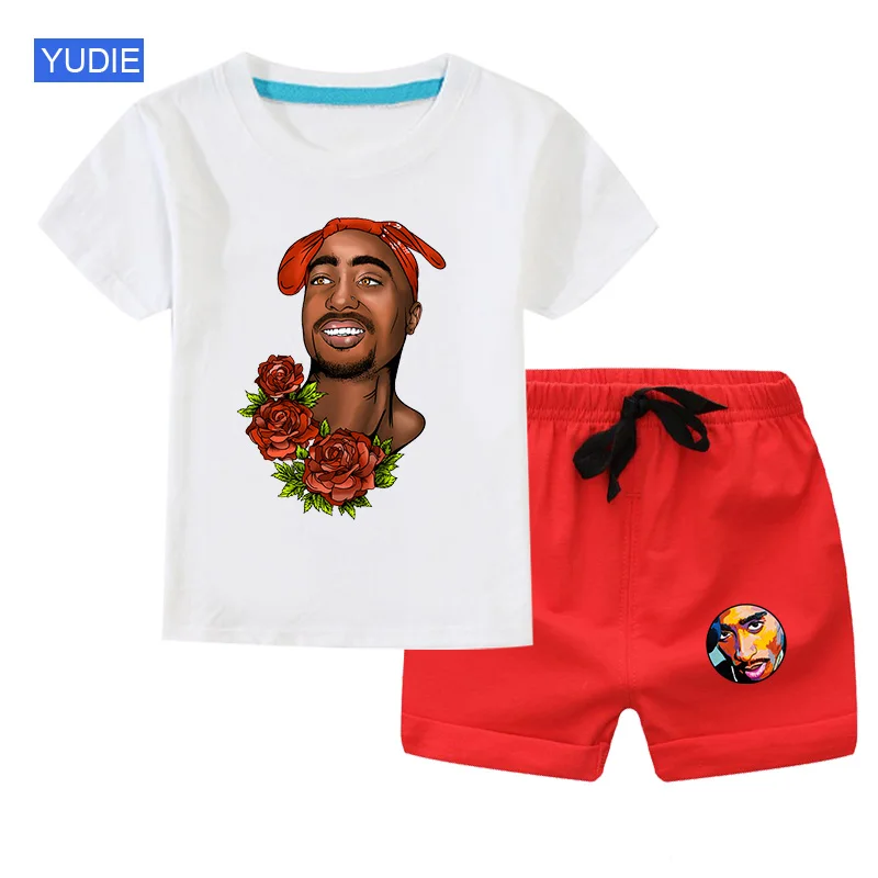 

Baby Boys Clothing Set for Girls Cute Summer Casual Shorts Suits Kids Clothes Hip Hop Children Clothes Cartoon Toddler Fashion