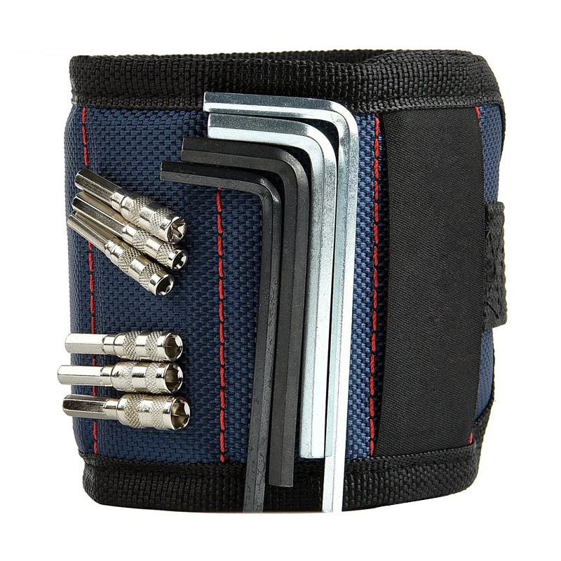 soft tool bag Polyester Strong Magnetic Wristband Portable Tool Bag Pouch Electrician Wrist Tool Screws Nails Drill Bits Holder Repair Tools technician tool bag