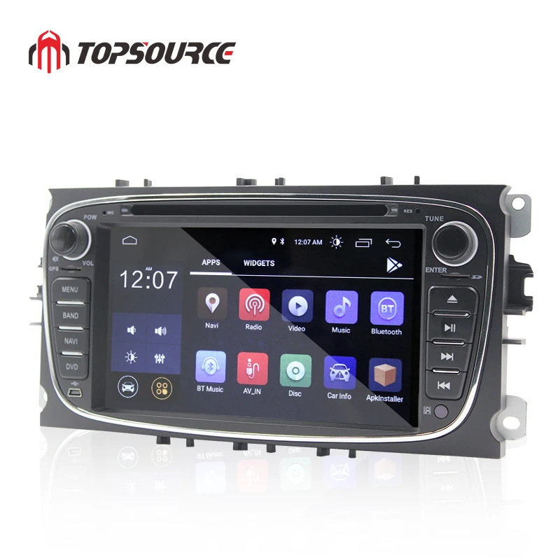 Perfect TOPSOURCE Android 8.1 2GB RAM Car Multimedia Player GPS Navi 2 Din Auto DVD Radio for Ford Focus Kuga S-MAX Mondeo C-MAX Galaxy 2