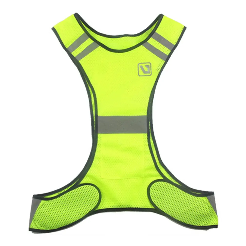 Reflective Vest One Size Adjustable Safety High Visibility Cloths Night Running Riding Security Jacket