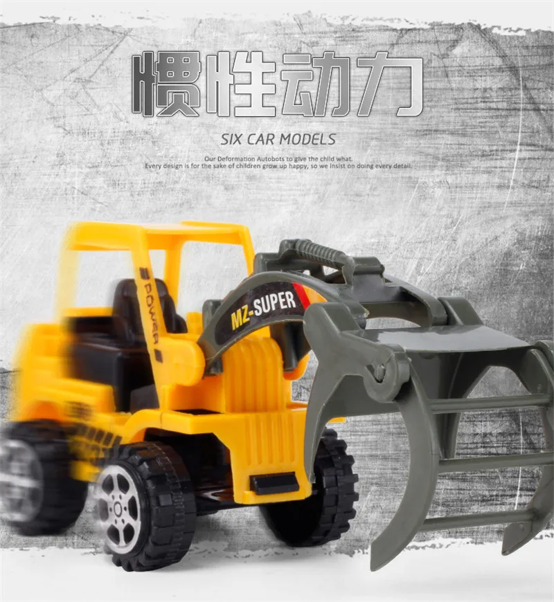 6 стилей мини инженерный автомобиль трактор игрушка самосвал Модель классическая игрушка сплав автомобиль детские игрушки инженерный автомобиль для детей подарок