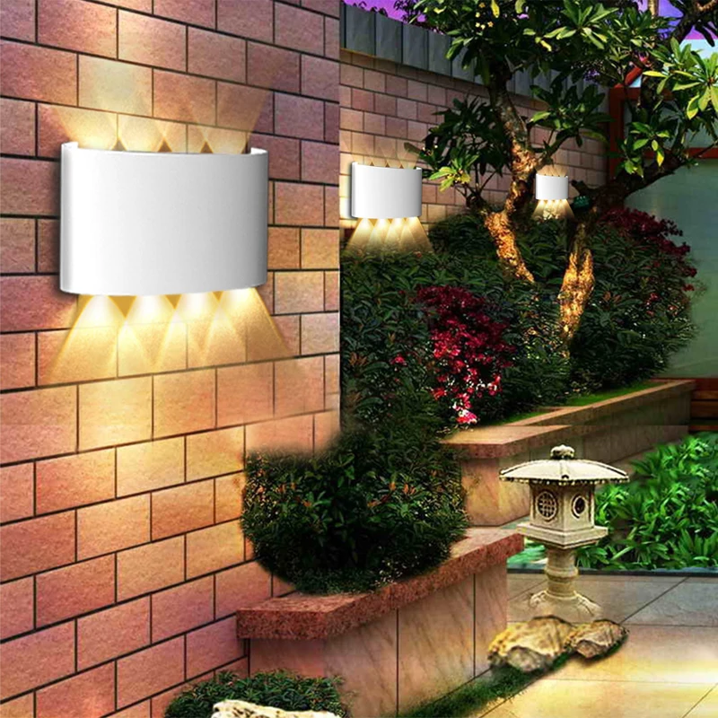 Современная Водонепроницаемая светодиодная настенная лампа IP65 110 В 220 2 Вт 4 6 8