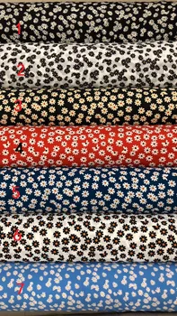 

150cm width Four sides elastic fabric flowers pattern can't see through with stretch for skirt suit-dress headband CH-820