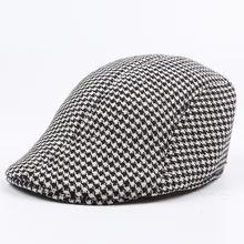 Мужские и женские мягкие клетчатые Ретро шляпы в полоску повседневные дышащие зимние теплые удобные береты