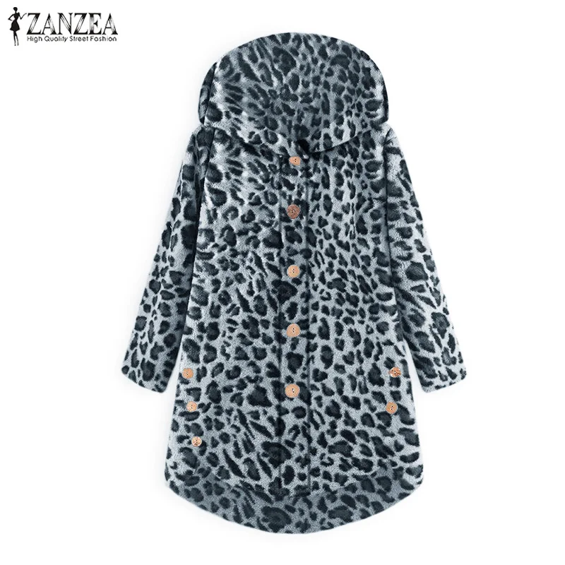 remarkable  2019 Autumn Leopard Printed Jackets ZANZEA Women Casual Long Sleeve Outerwear Winter Fashion Button