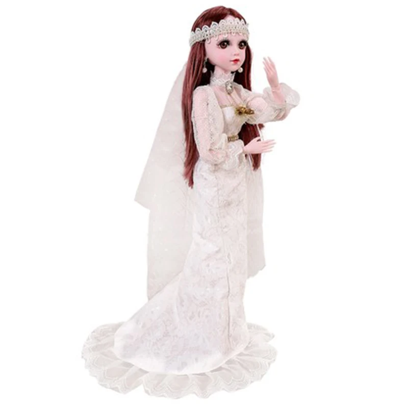1 комплект 60 см BJD куклы игрушки с одеждой 3D глаза свадебное платье девушка кукла