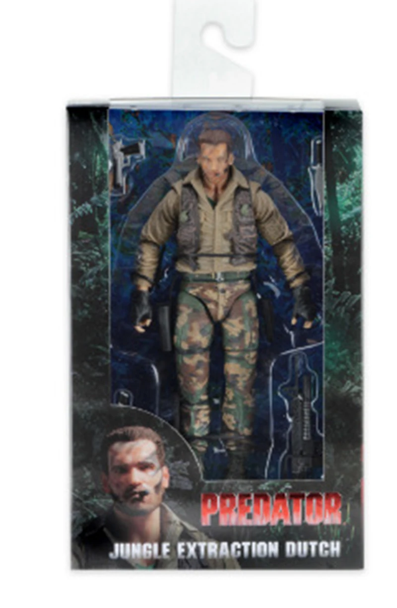 

21CM PREDATOR SERIES Arnold Schwarzenegger 30th Anniversary P1 Jungle Hunter PREDATORS 8INCHES Mini Figure For collection toys