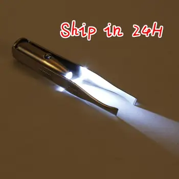 

Eyebrow Tweezer LED Lighting Eyelash Clip Facial Hair Eyebrow Eyelash Removal Tweezer Professional Eyebrow Tweezers Makeup Tool