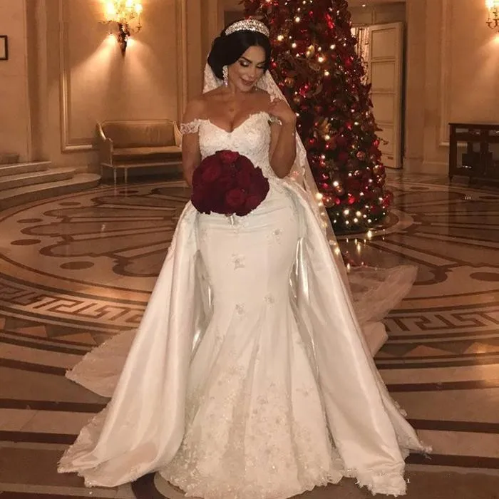 Lebanon Satin Lace Wedding Dresses With 