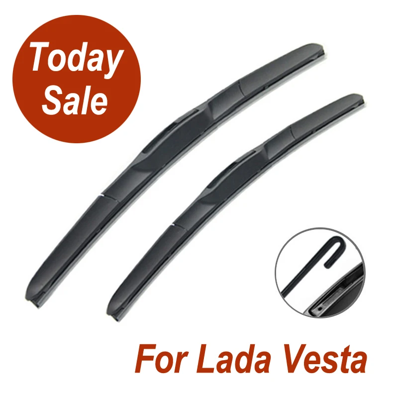 

MIDOON Wiper LHD Front Wiper Blades For Lada Vesta 2015 2016 2017 2018 Windshield Windscreen Front Window 24"+18"