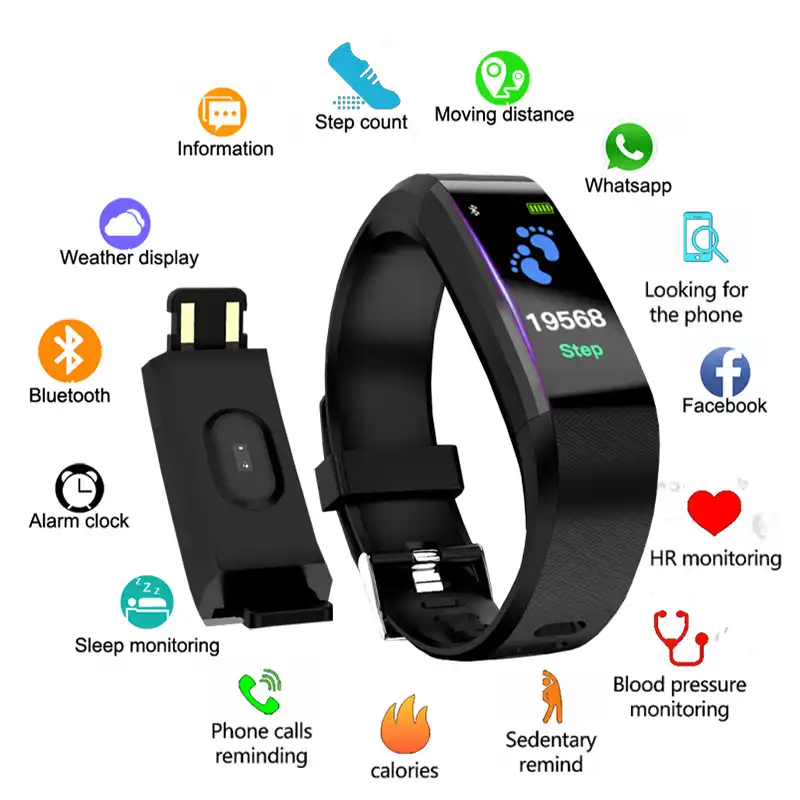 2019 smart watch men women heart rate monitor blood pressure fitness tracker smartwatch sport smart clock watch for ios android