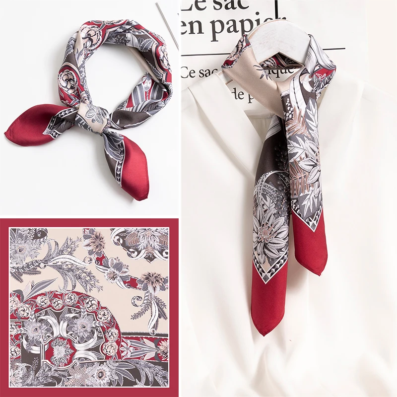 Sciarpa Quadrata In Seta Di Gelso Al 100%, Bandana In Pura - Foto 5