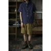 BOB DONG Heart-Shaped Wabash Shirt Indigo Heritage Mens Workwear Striped Shirts 5